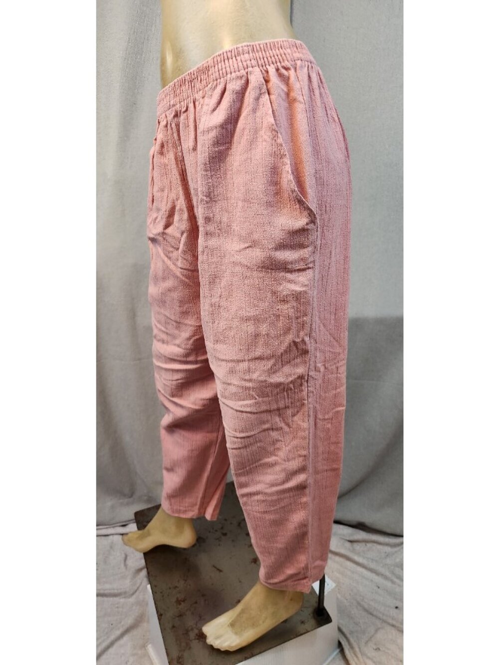 Michel Laurence Womens Size 14P 14 Petite Pink Elastic Waist Dress Pants USED - Picture 4 of 5